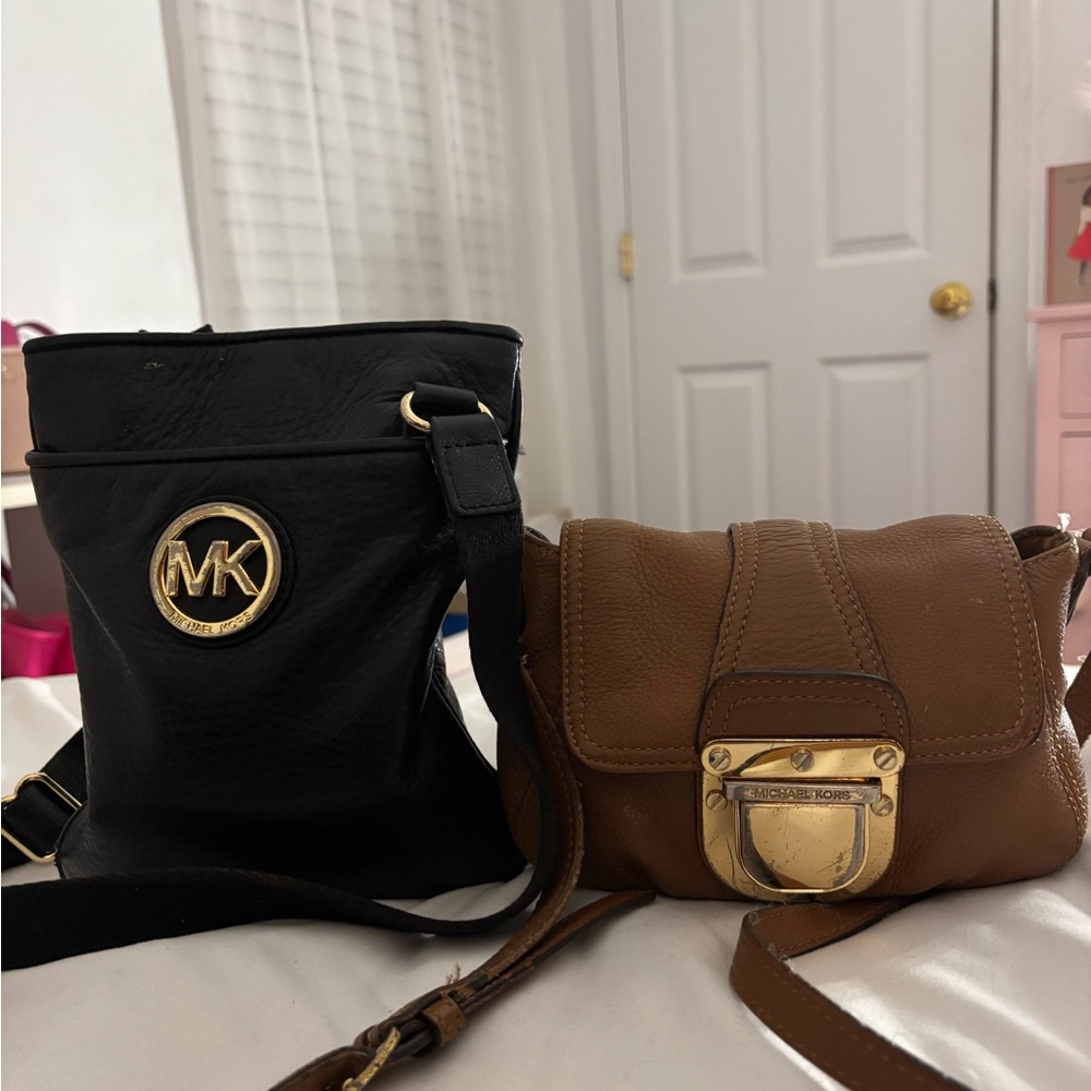 Two Michael Kor Crossbody Purse sold as set